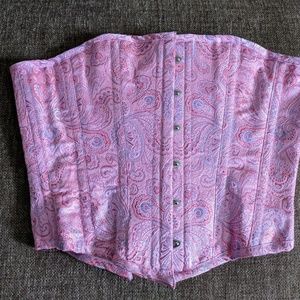 NWOT Pink Brocade Corset - SMALL